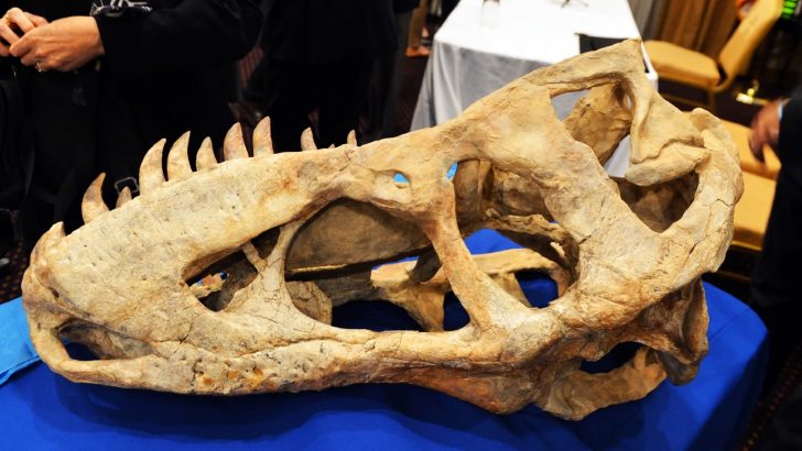 The ancient dinosaur's skull is estimated to be 70 million years old.