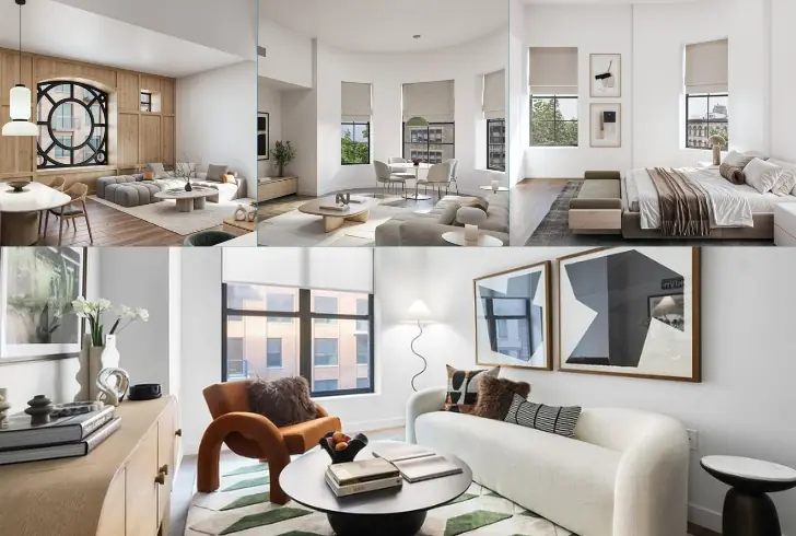 Luxury apartments with historic design features.