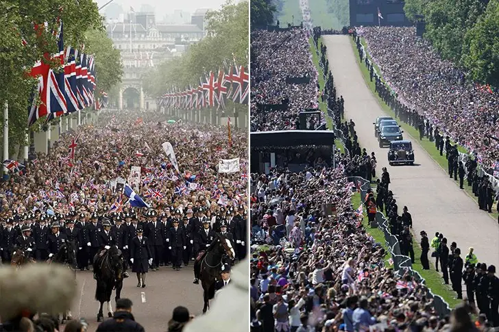Kate Middleton & Meghan Markle: Crowd