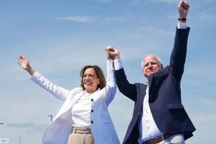 Bruce Springsteen endorses Kamala Harris.