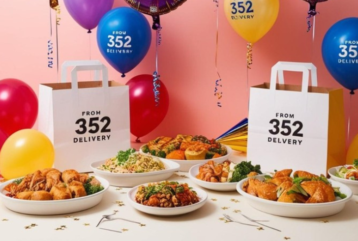 352 Delivery operates with fewer restaurants.